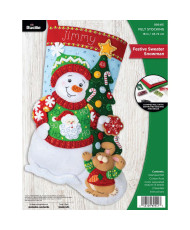 Bucilla ® Seasonal - Felt - Stocking Kits - Festive Sweater Christmas - 89541E