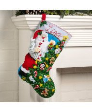 Набір для фетрової аплікації Bucilla ® Seasonal - Felt - Stocking Kits - Trimming the Tree Santa - 89564E