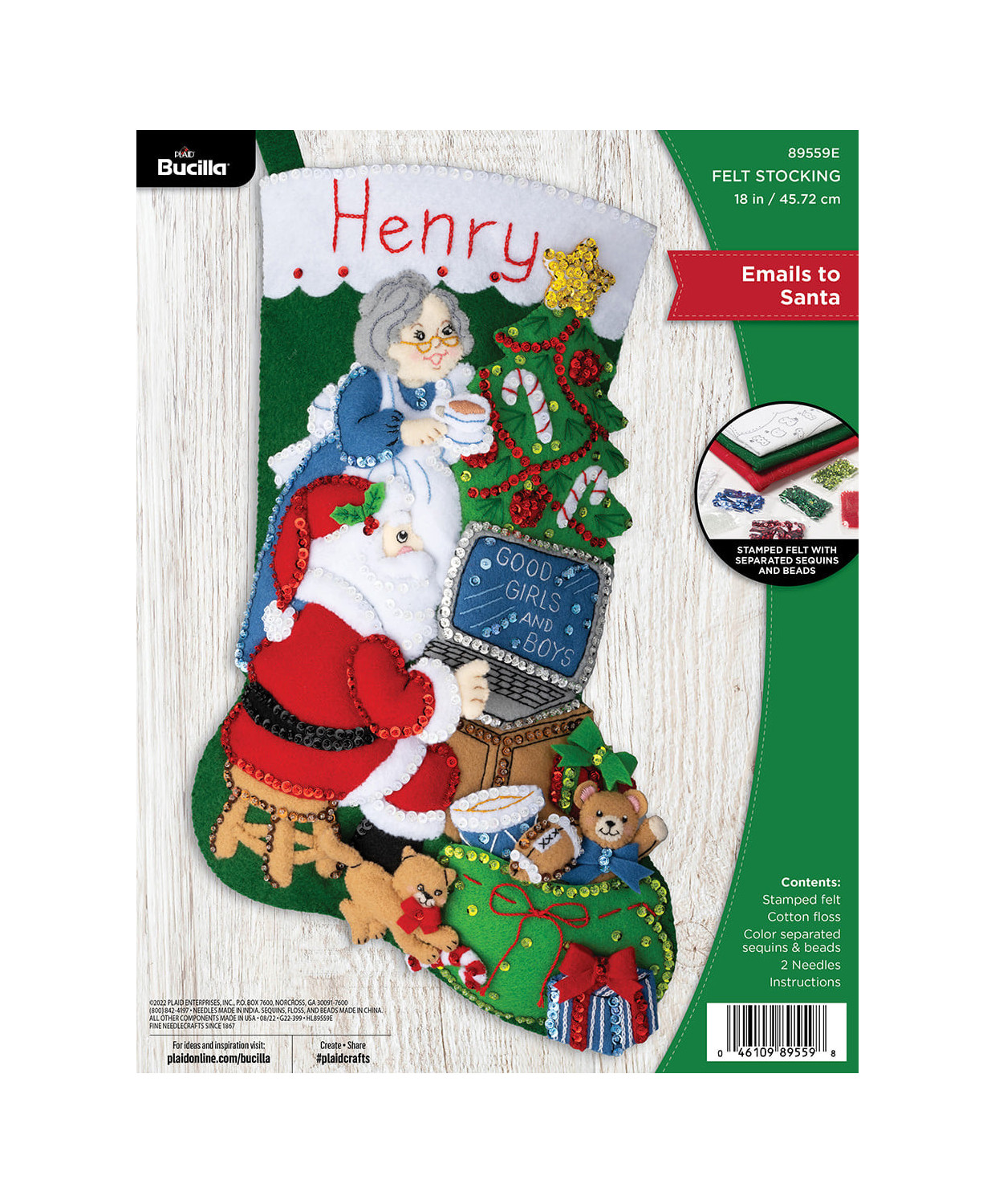 Bucilla ® Seasonal - Felt - Stocking Kits - Emails to Santa - 89559E