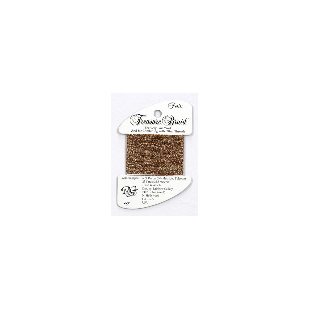 PB21 Metallized Thread Treasure Braid Petite Rainbow Gallery Copper PB21 Metallized Thread Treasure Braid Petite Rainbow Gallery Copper