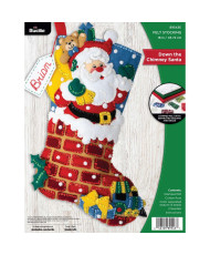 Набір для фетрової аплікації Seasonal - Felt - Stocking Kits - Jolly Chimney Santa - 89543E