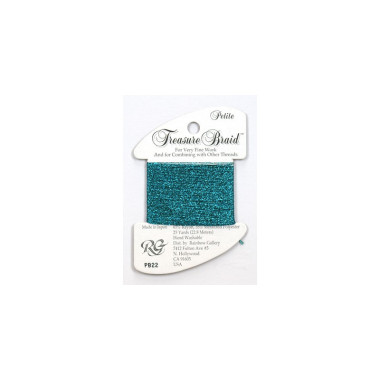 PB22 Metallized Thread Treasure Braid Petite Rainbow Gallery Dark Turquoise