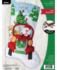 Набор для фетровой аппликации Felt Stocking - Jolly Deliveries - 89552E