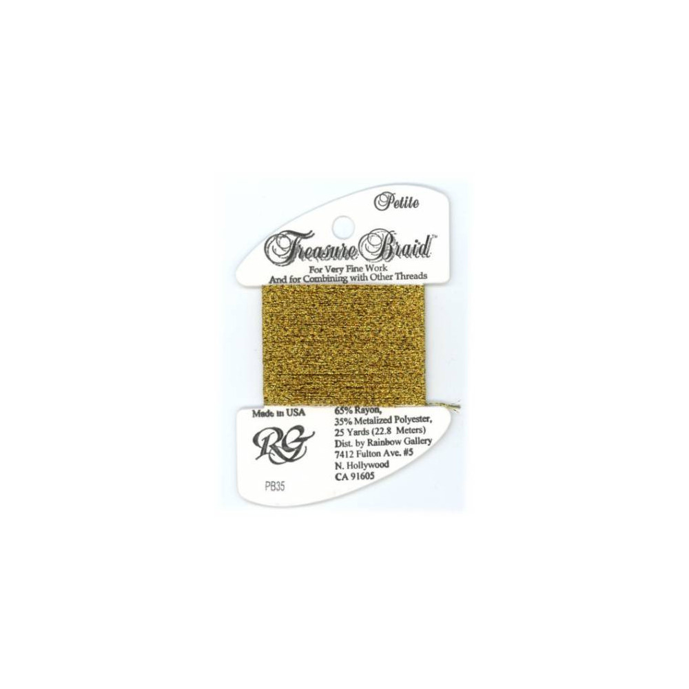 PB35 Нитка Treasure Braid Petite Rainbow Gallery Античное Золото
