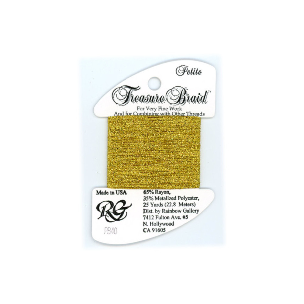 Нитка металізована Treasure Braid Petite Rainbow Gallery PB40, Єгипетське Золото Нитка металізована Treasure Braid Petite Rainbow Gallery PB40, Єгипетське Золото