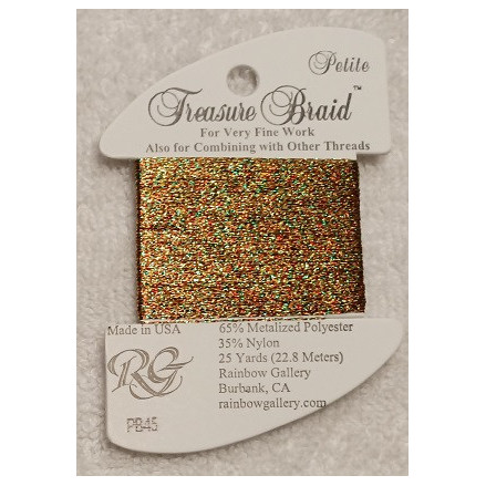 PB45 Metallized Thread Treasure Braid Petite Rainbow Gallery Christmas