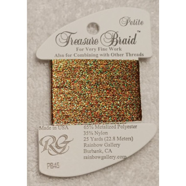 PB45 Нитка Treasure Braid Petite Rainbow Gallery Рождество