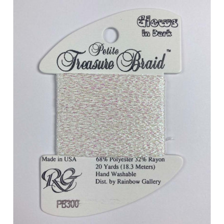 PB300 Metallized Thread Treasure Braid Petite Rainbow Gallery Pearl Glow in Dark