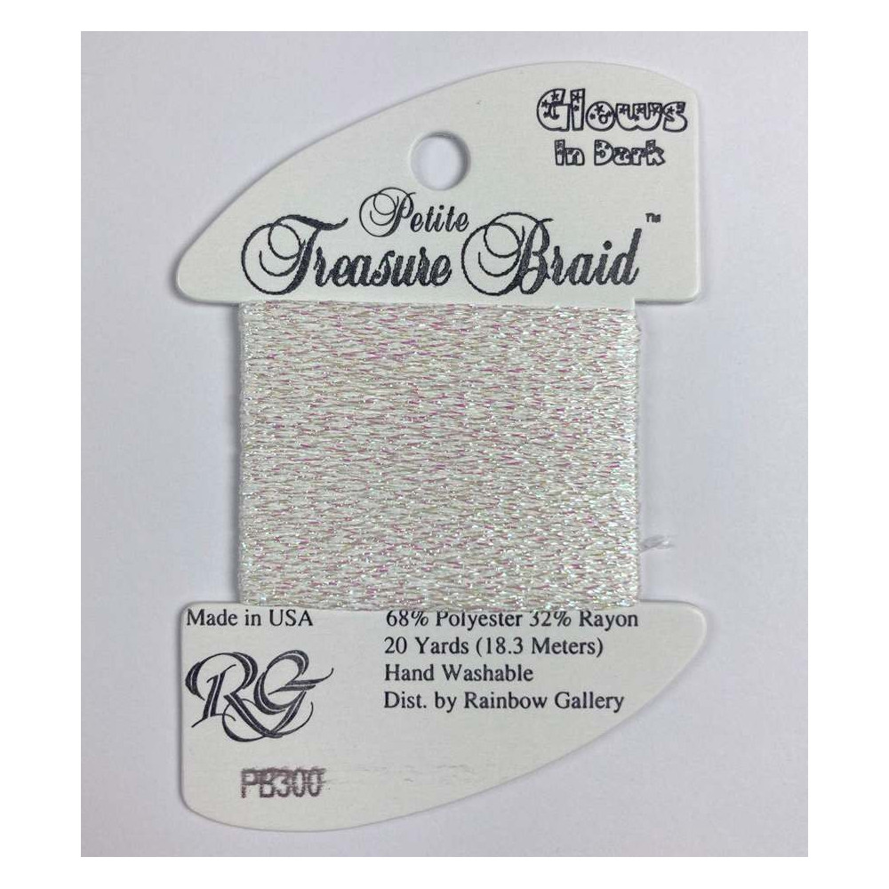PB300 Metallized Thread Treasure Braid Petite Rainbow Gallery Pearl Glow in Dark PB300 Metallized Thread Treasure Braid Petite Rainbow Gallery Pearl Glow in Dark