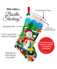 Набір для фетрової аплікації Bucilla ® Seasonal - Felt - Stocking Kits - Festive Sweater Christmas - 89541E