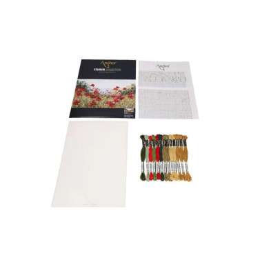 Anchor Maia Clifftop Poppies Cross Stitch Kit APC940
