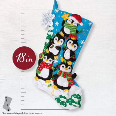 Bucilla ® Seasonal - Felt - Stocking Kits - Penguin Tree Trimming - 89598E