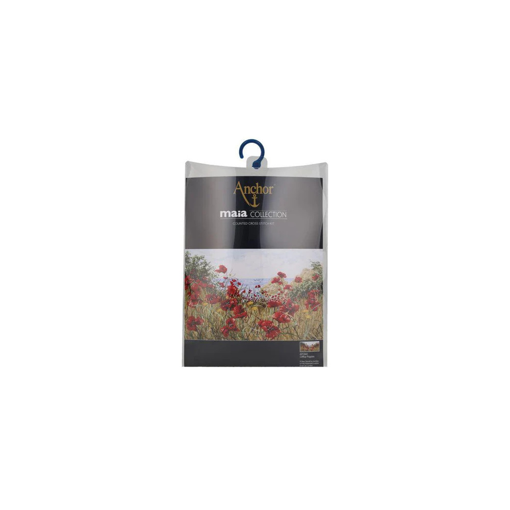 Anchor Maia Clifftop Poppies Cross Stitch Kit APC940