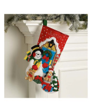 Набір для фетрової аплікації Bucilla - Stocking Kits - Gifting Snowman - 89533E