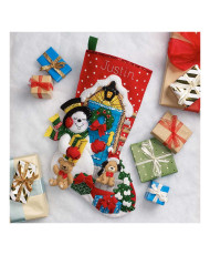 Набор для фетровой аппликации Bucilla - Stocking Kits - Gifting Snowman - 89533E