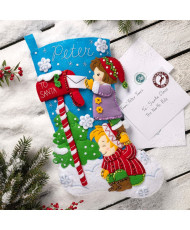 Набір для фетрової аплікації Bucilla - Stocking Kits - Dear Santa - 89583E