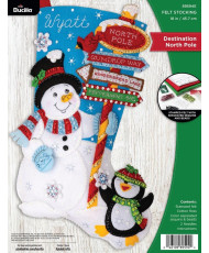 Набір для фетрової аплікації Bucilla ® Seasonal - Felt - Stocking Kits - Destination North Pole - 89594E