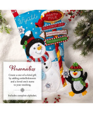 Набір для фетрової аплікації - Stocking Kits - Destination North Pole - 89594E