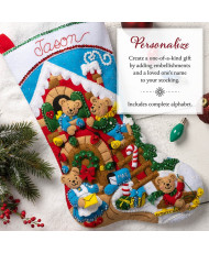 Bucilla ® Seasonal - Felt - Stocking Kits - A Bear-y Merry Christmas 89597E