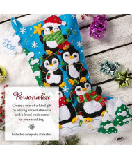 Bucilla ® Seasonal - Felt - Stocking Kits - Penguin Tree Trimming - 89598E