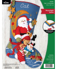 Набір для фетрової аплікації Bucilla - Felt - Stocking Kits - Moonlight Santa - 89599E