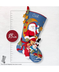 Набор для фетровой аппликации Bucilla - Felt - Stocking Kits - Moonlight Santa - 89599E