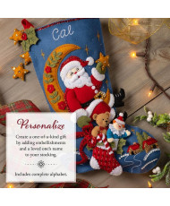 Набір для фетрової аплікації Bucilla - Felt - Stocking Kits - Moonlight Santa - 89599E