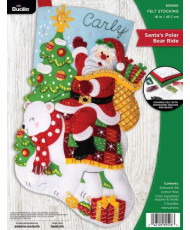 Bucilla ® Seasonal - Felt - Stocking Kits - Santa's Polar Bear Ride Bucilla 89596E