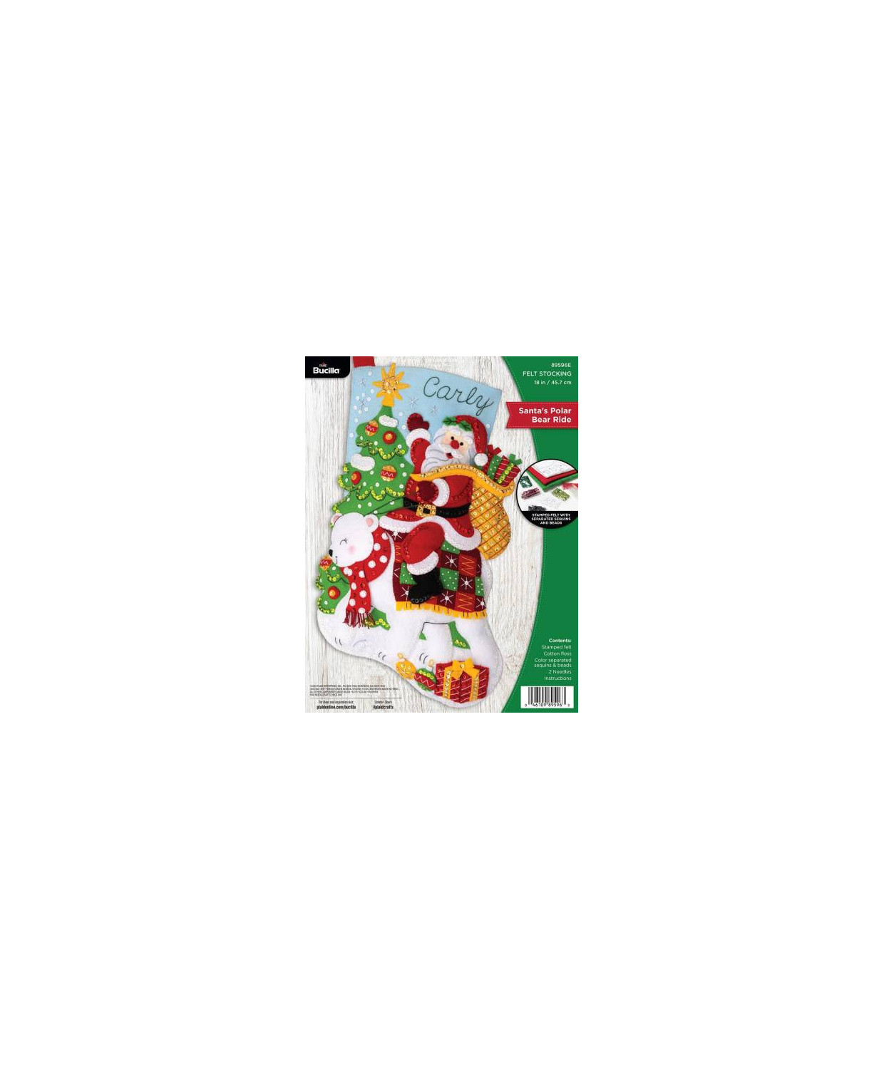 Bucilla ® Seasonal - Felt - Stocking Kits - Santa's Polar Bear Ride Bucilla 89596E