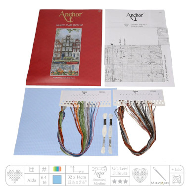 Anchor Amsterdam Street Scene Cross Stitch Kit PCE0814