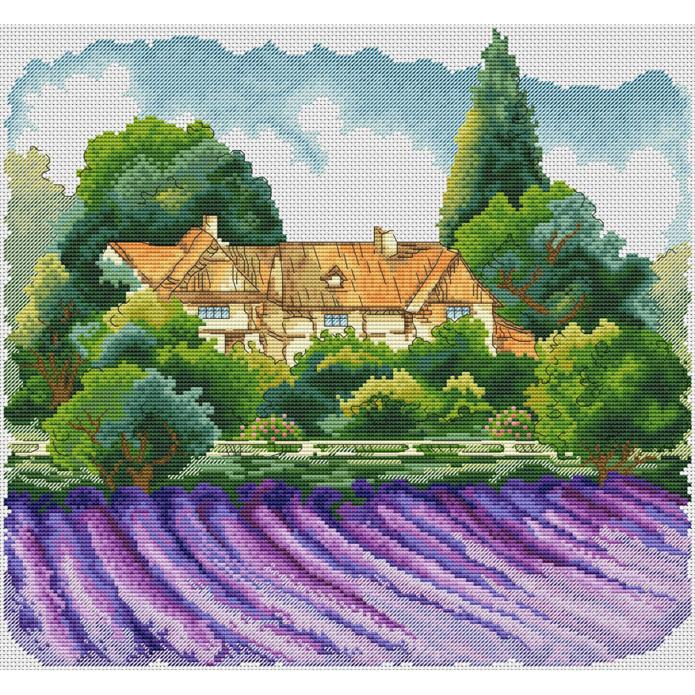 Cross Stitch Kit - Lavender Waves Iris Design 05209