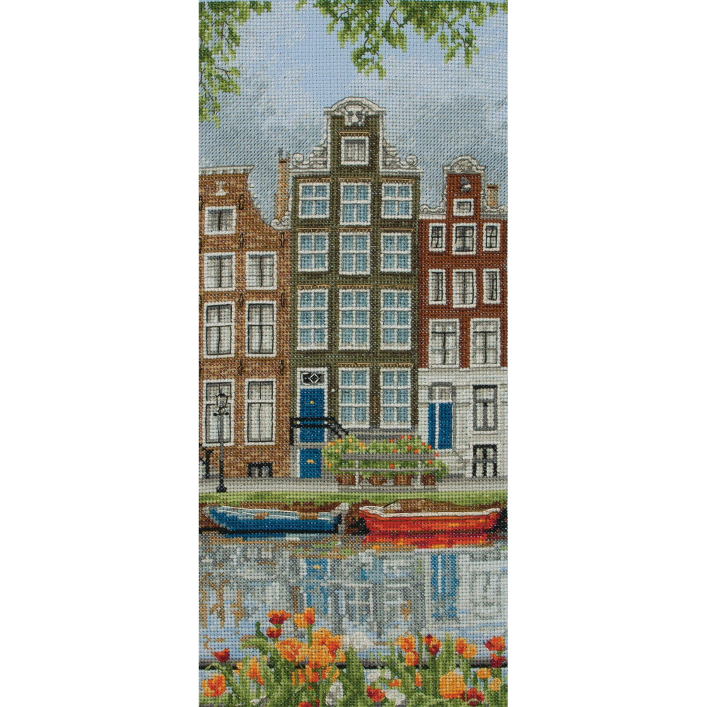 Anchor Amsterdam Street Scene Cross Stitch Kit PCE0814 Anchor Amsterdam Street Scene Cross Stitch Kit PCE0814