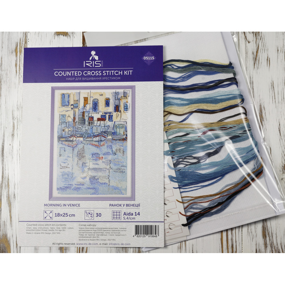 Cross Stitch Kit - Morning in venice Iris Design 05115