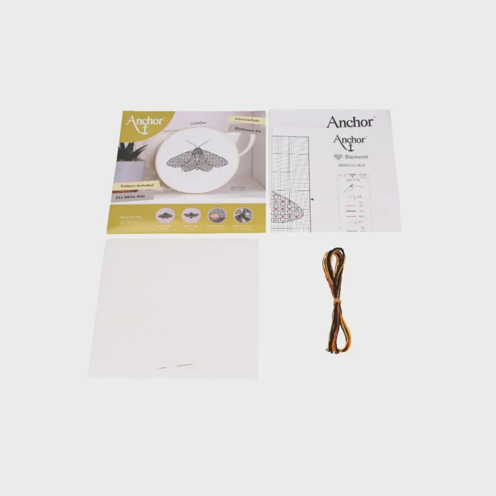 Anchor Blackwork Moth Embroidery Kit ABW0002