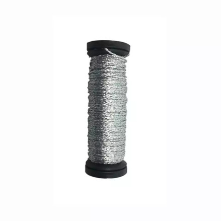001C Silver Cord, Kreinik Very Fine №4 Braid