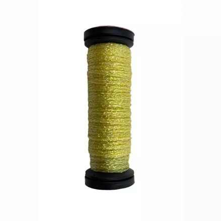 091 Звездный желтый, Kreinik Very Fine №4 Braid