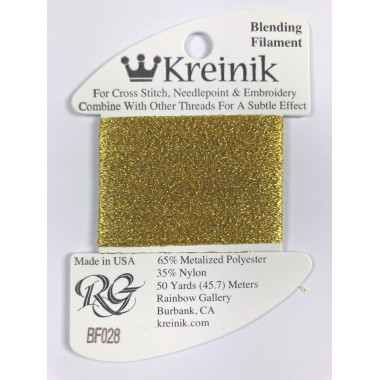 028 Citron, Kreinik Blending Filament (Rainbow Gallery)