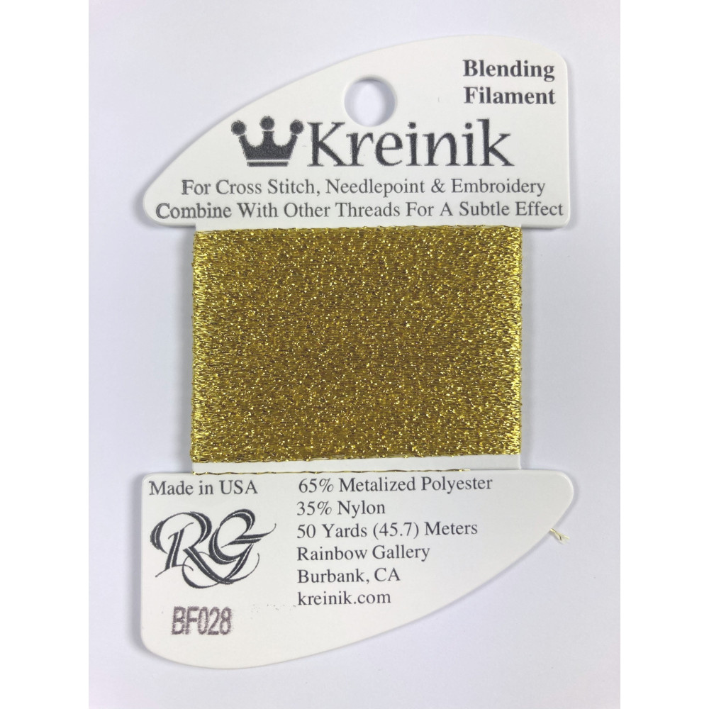 028 Citron, Kreinik Blending Filament (Rainbow Gallery)
