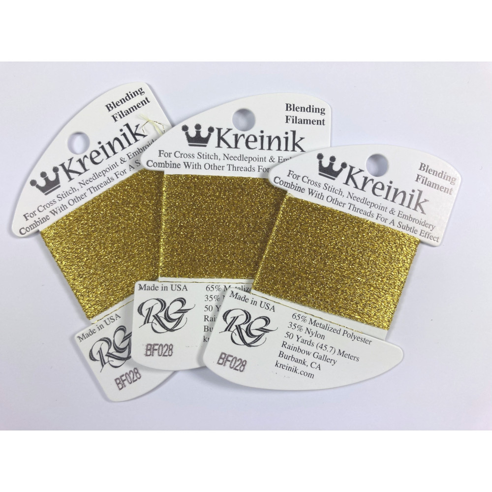 028 Citron, Kreinik Blending Filament (Rainbow Gallery)