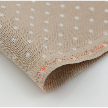 Evenweave Fabric 32ct. Murano Petit Point Coeur Zweigart 3984/7309, Beige with dots