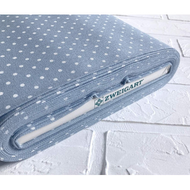 Evenweave Fabric 32ct. Murano Petit Point Zweigart 3984/5269, Blue with White