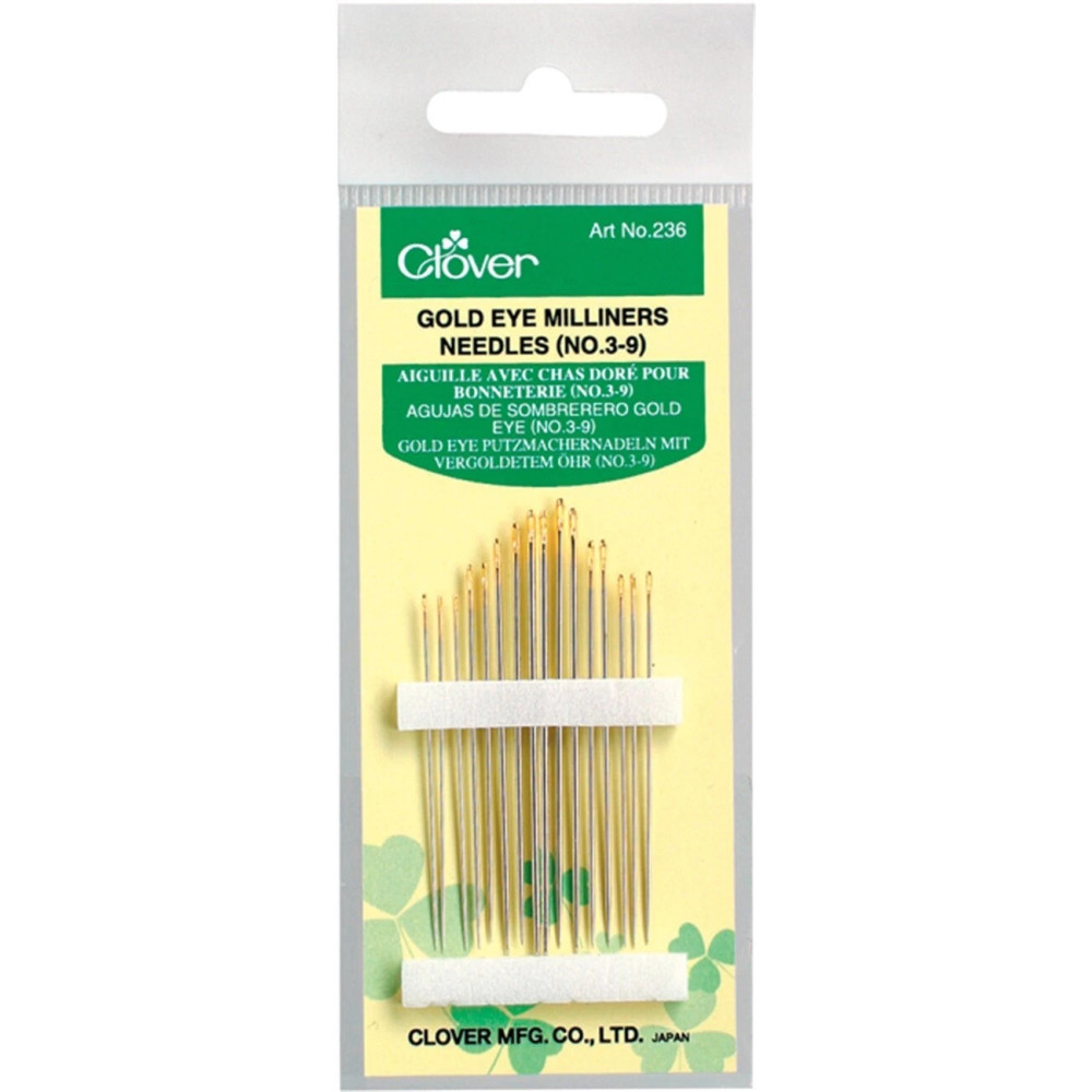 Needles with gold eye Clover 236 Needles with gold eye Clover 236
