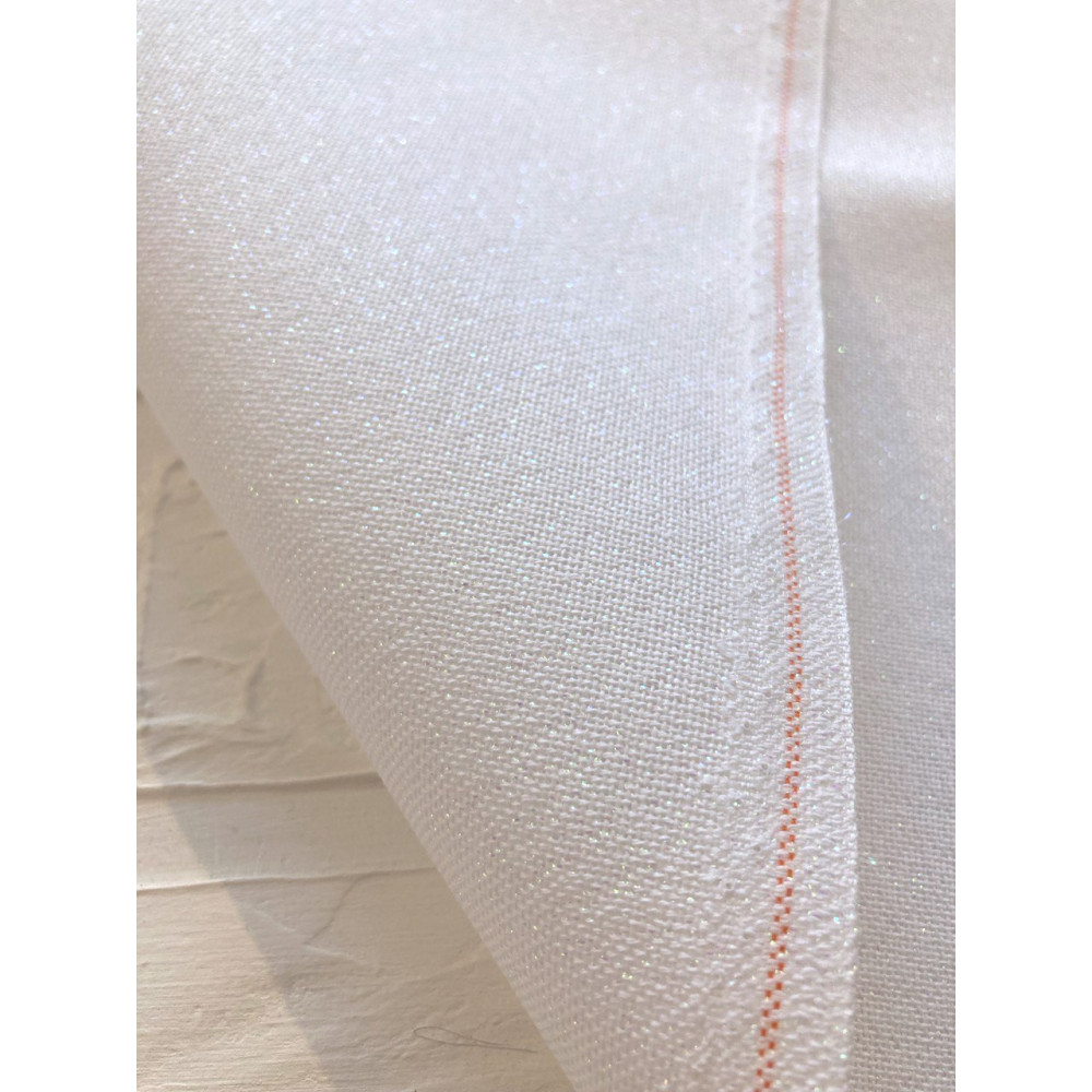 Evenweave Fabric 28ct. Brittney Lugana Zweigart 3270/11 Opalescent on White Evenweave Fabric 28ct. Brittney Lugana Zweigart 3270/11 Opalescent on White