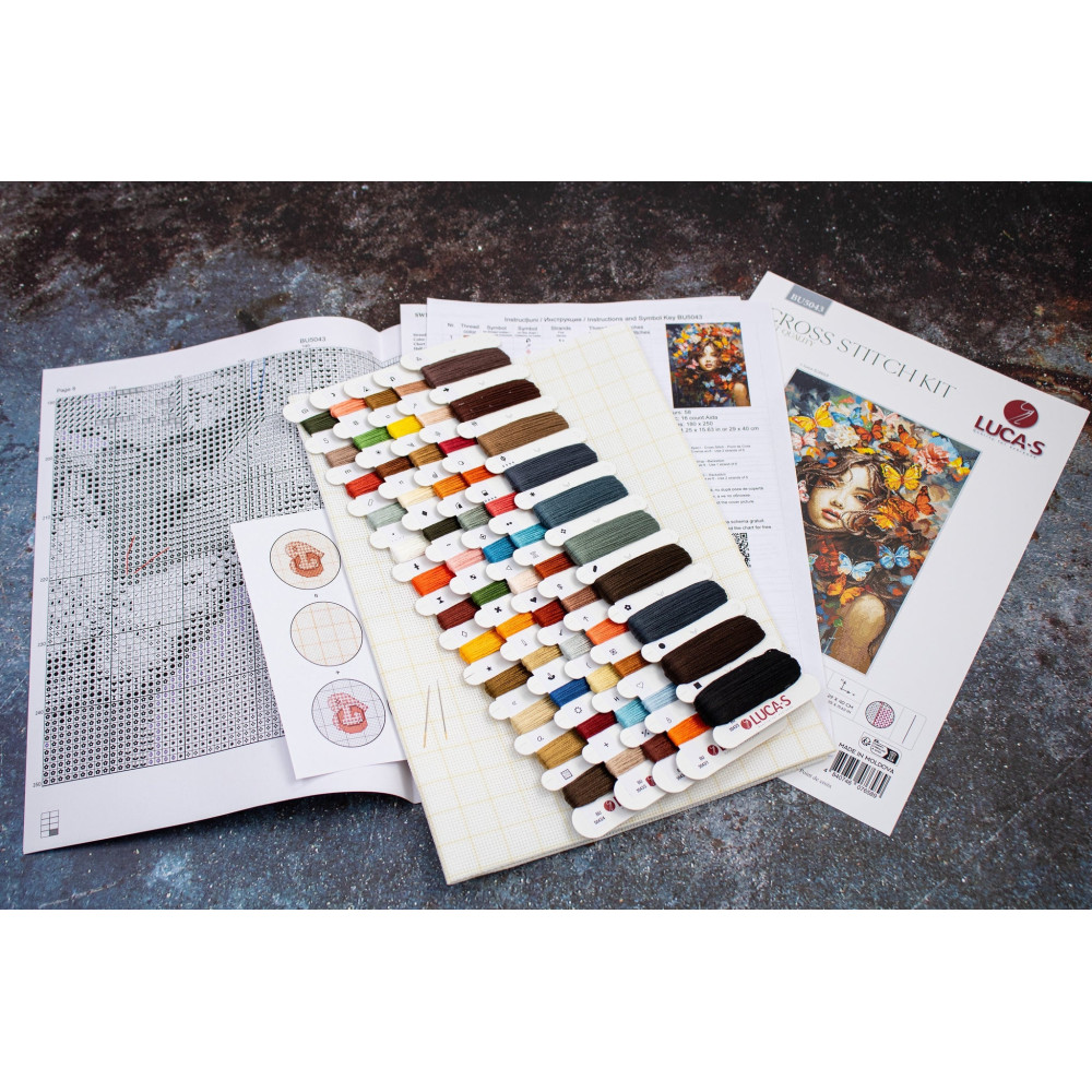 Cross Stitch Kit Luca-S - Butterflies Magic, BU5043