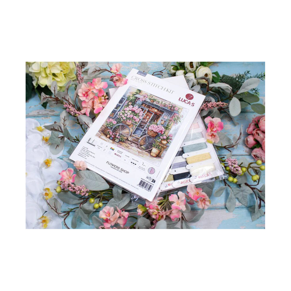 Cross Stitch Kit Luca-S - Flowers Shop, BU5044