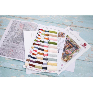 Cross Stitch Kit Luca-S - Flowers Shop, BU5044
