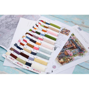 Cross Stitch Kit Luca-S - Flowers Shop, BU5044