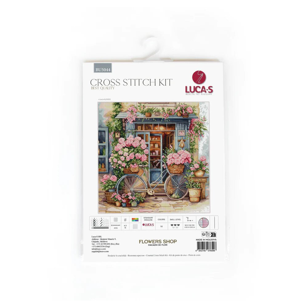 Cross Stitch Kit Luca-S - Flowers Shop, BU5044