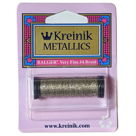 102HL Vatican Gold Cord, Kreinik Very Fine №4 Braid