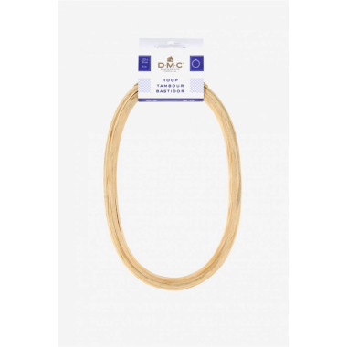 Oval Hoop with screw from beech for embroidery 12,5х20 см DMC U2107